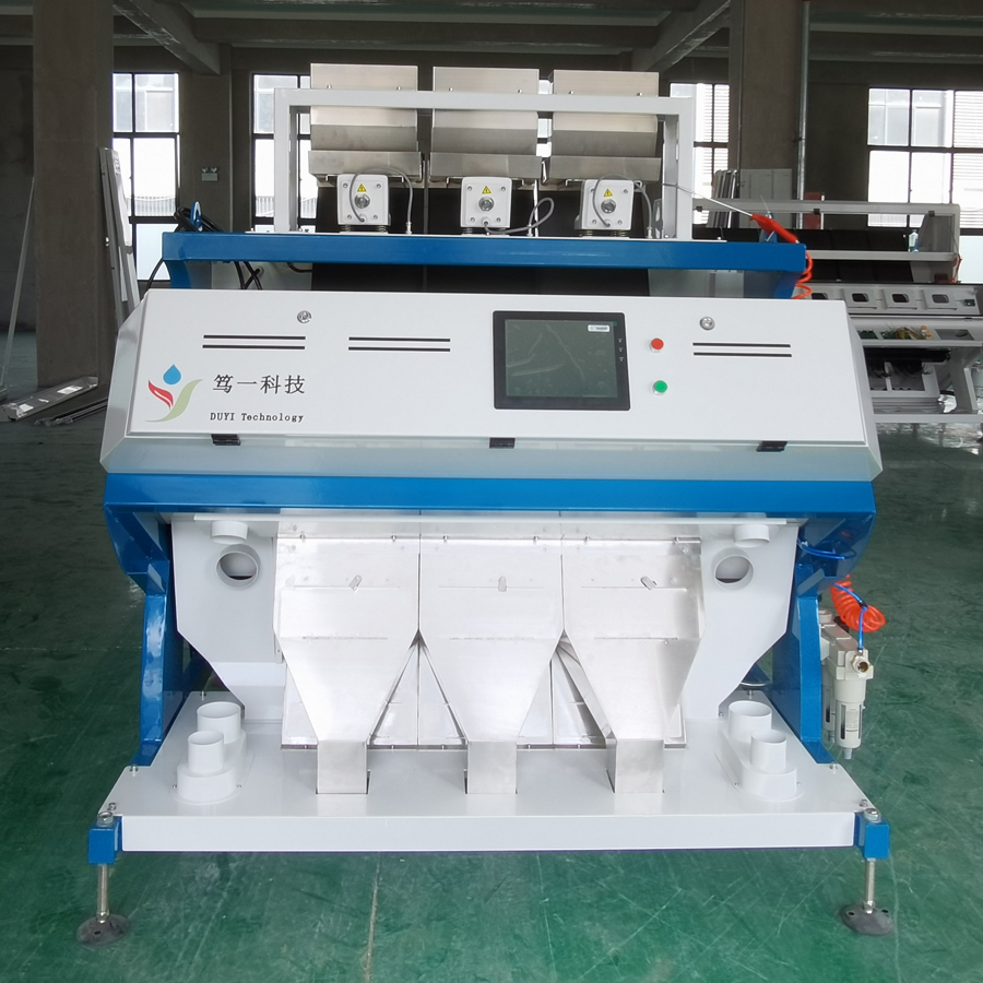 Máquina de clasificación de plástico de grano de arroz de ajo óptico de 3 canales Máquina separadora de color de ajo